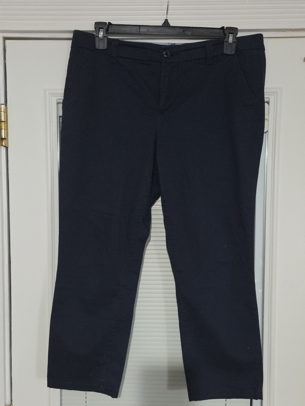 STYLUS Navy Pants with Light Blue Waistband Detail